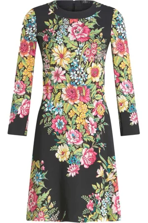 Etro Vestido corto manga larga con estampado floral