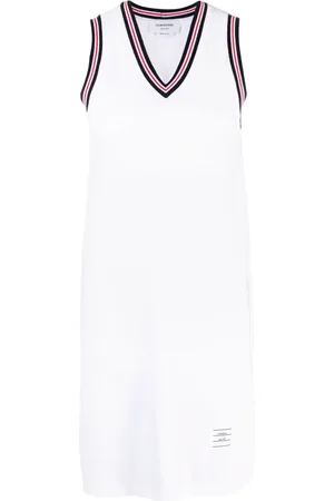 Thom Browne Vestido sin mangas con cuello en V