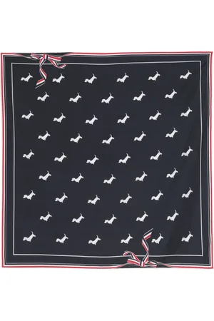 Thom Browne Mascada de seda con motivo Hector