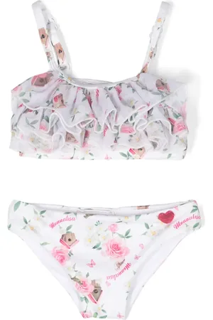 MONNALISA Bikini con volantes y estampado floral