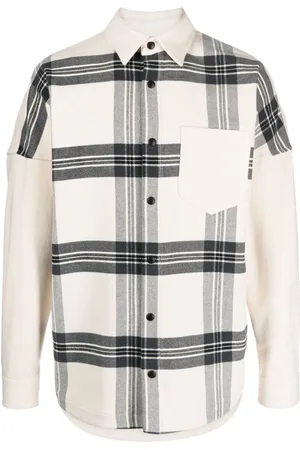 Palm Angels Sobrecamisa con cuadros estampados y logo