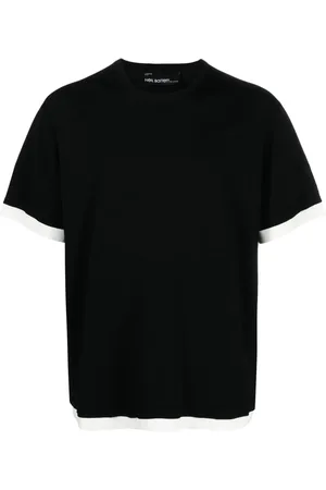 Neil Barrett Playera tejida de canalé ribete en contraste