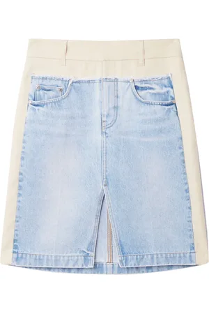 Stella McCartney Falda de mezclilla con paneles y diseño de dos tonos