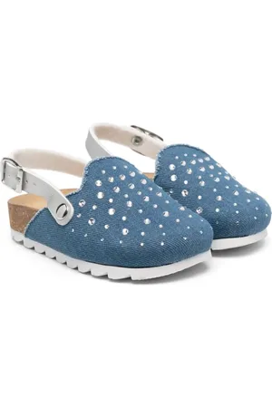 MONNALISA Sandalias de mezclilla con detalles de strass