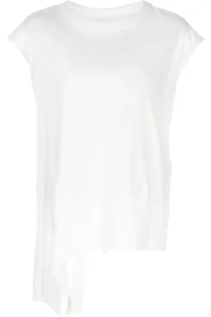 YOHJI YAMAMOTO Playera con dobladillo asimétrico