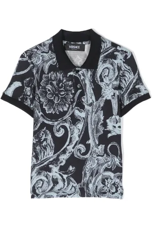 VERSACE Playera tipo polo con estampado Barocco