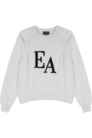Emporio Armani Suéter con cuello redondo y parche del logo