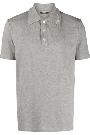 Balmain Playera tipo polo con logo bordado