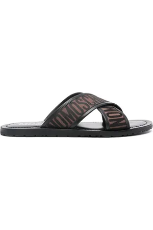 Moschino Flip flops con logo en jacquard