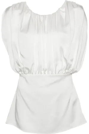 Jil Sander Blusa sin mangas con detalle fruncido