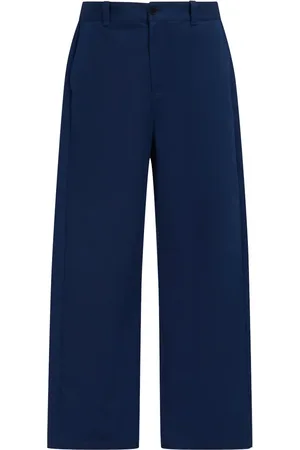 Marni Pantalones rectos con logo en la pretina