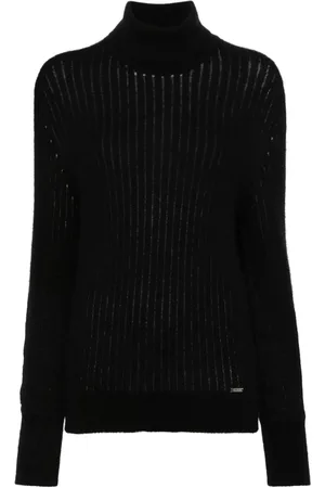 Kiton Suéter tejido de canalé con cuello vuelto