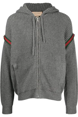 Gucci Hoodie con detalle Web y cierre