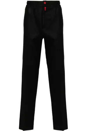 Kiton Pantalones rectos con botones en contraste