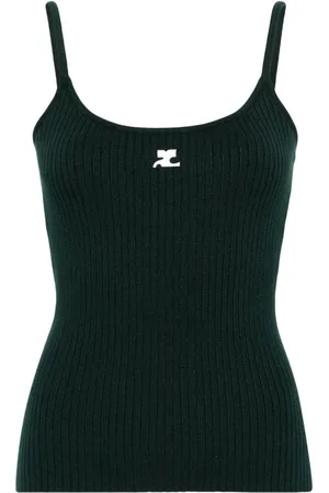 Courrèges Camiseta tejida de canalé Reedition
