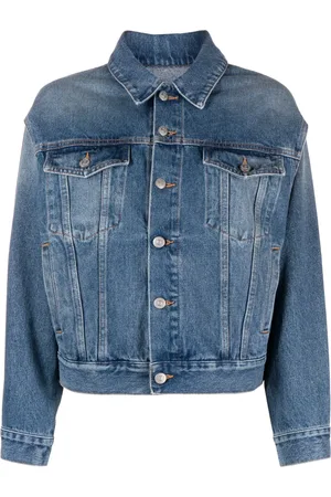 Maison Margiela Chamarra de mezclilla con botones del logo