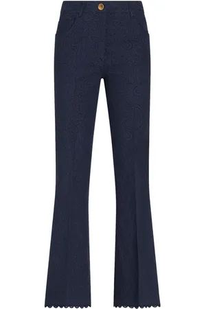 Etro Pantalones con motivo de cachemira en jacquard
