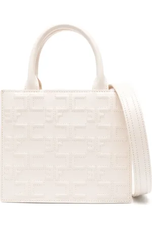 Elisabetta Franchi Tote con monograma en relieve pequeña