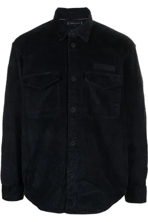 Tommy Hilfiger Sobrecamisa de pana con logo de goma