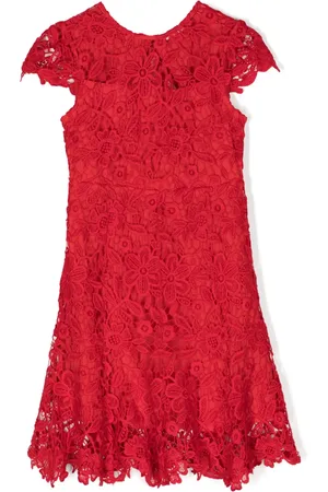 Marlo Vestido corto Holly Jolly con encaje floral