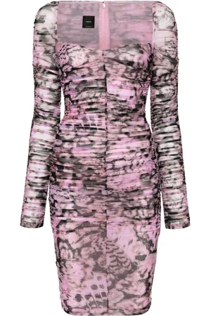 Pinko Vestido midi con diseño fruncido