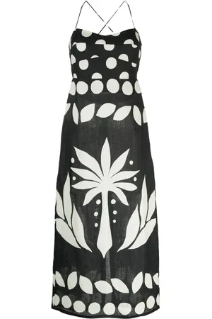 Cala De La Cruz Vestido Abrego con estampado gráfico
