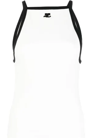 Courrèges Camiseta con logo bordado