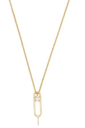 Saint Laurent Collar con detalle de cristal