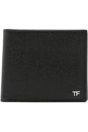 Tom Ford Cartera granulada con placa del logo