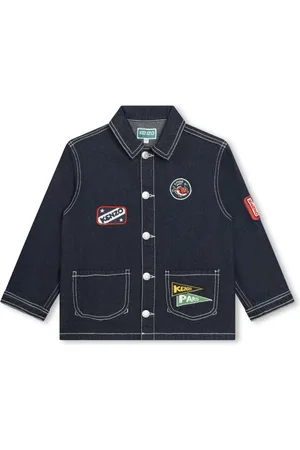 Kenzo Chamarra de mezclilla con parche del logo