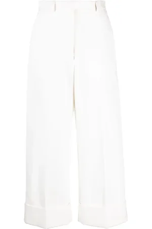 Thom Browne Pantalones anchos con tiro alto