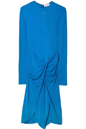 OFF-WHITE Vestido midi con detalle retorcido
