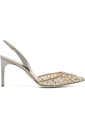 RENE CAOVILLA Sandalias con detalles de cristal y tacón de 80mm