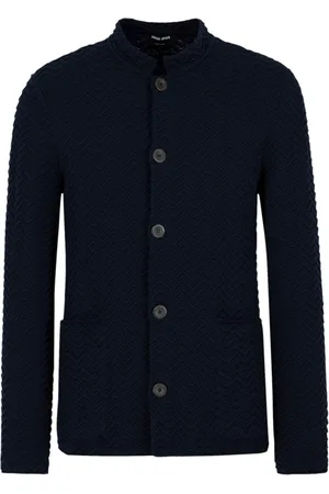 Giorgio Armani Cárdigan con bordado en zigzag