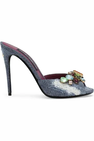 Dolce & Gabbana Mules con detalles de cristal y efecto envejecido