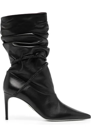 RENE CAOVILLA Botas fruncidas con tacón de 80mm