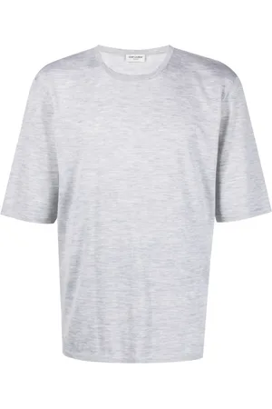 Saint Laurent Sudadera manga corta con cuello redondo