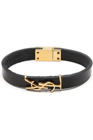 Saint Laurent Pulsera con placa del logo