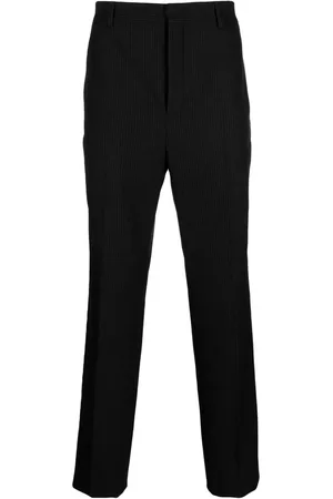Saint Laurent Pantalones de vestir con rayas diplomáticas estampadas