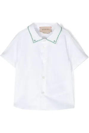 Gucci Camisa manga corta con ribete bordado