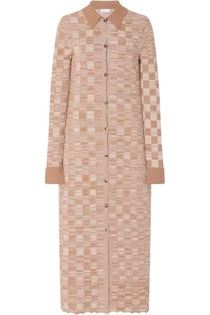 ROSETTA GETTY Vestido camisero con tejido de cuadros