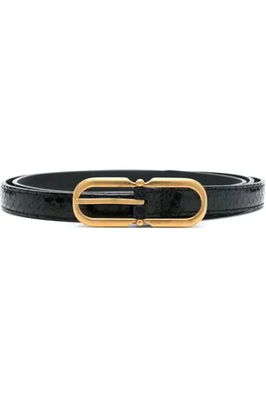 Saint Laurent Cinturón con hebilla en forma de herradura