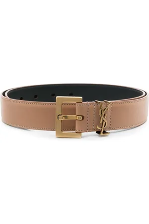 Saint Laurent Cinturón con placa del logo