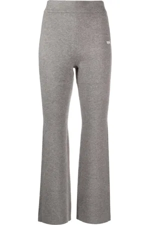 Izzue Pantalones acampanados con logo bordado
