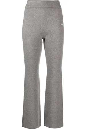 Izzue Pantalones acampanados con logo bordado