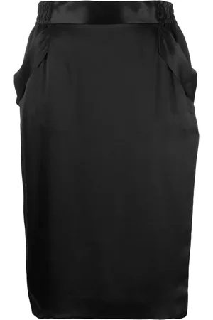 Saint Laurent Falda lápiz con acabado satinado