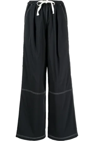 Izzue Pantalones anchos con aplique del logo