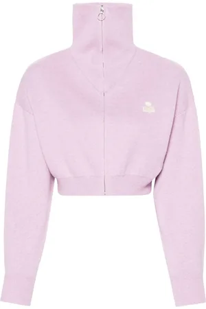 Marant Etoile Suéter corto Oxane con logo bordado