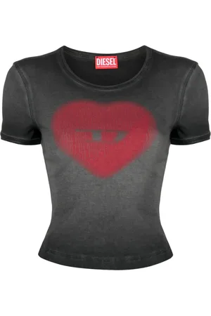 Diesel Playera con logo de corazón estampado