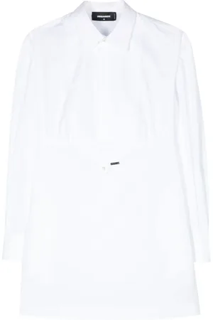 Dsquared2 Vestido camisero con placa del logo